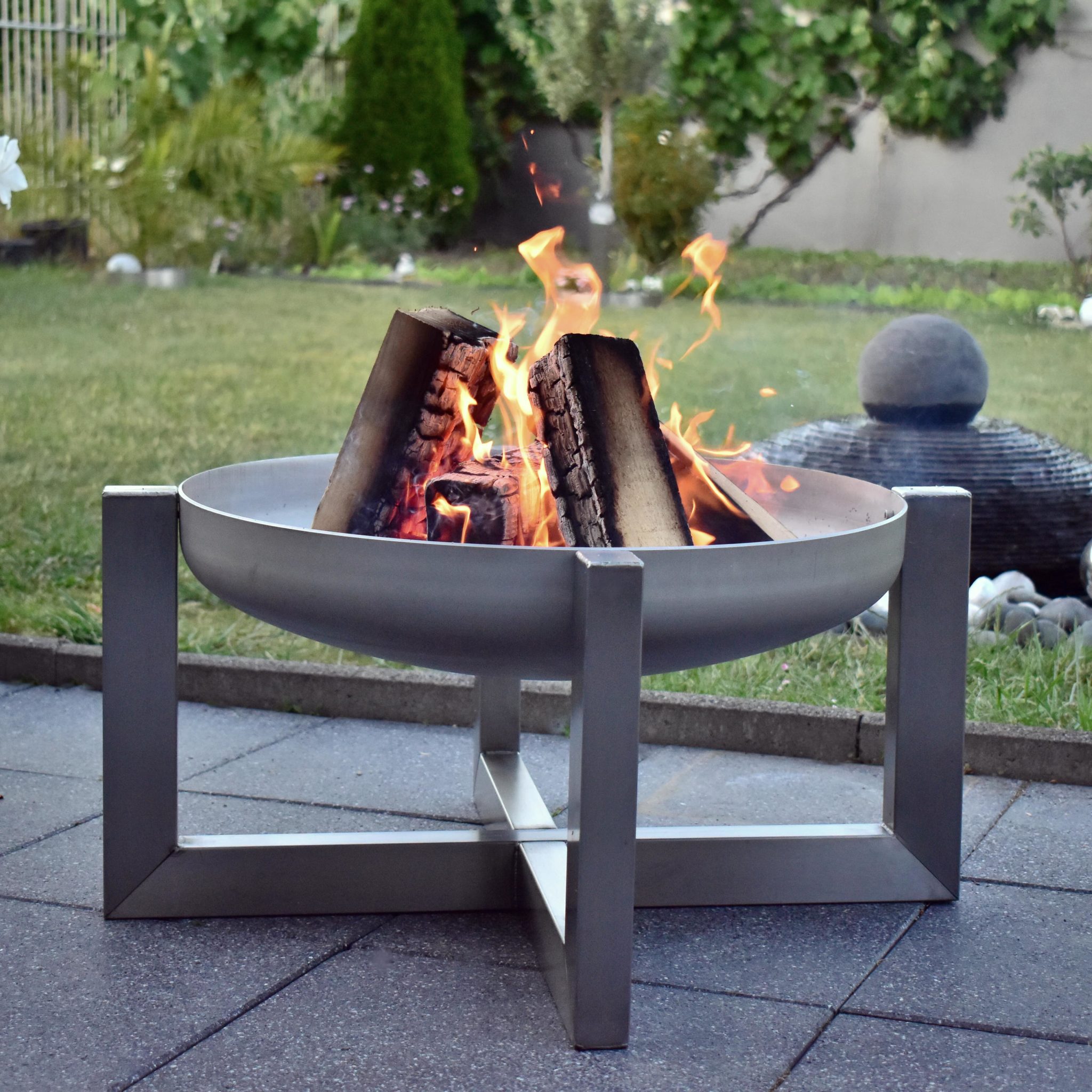 Feuerstelle Deckel Mit Netzgitter – Edelstahl, 73,7 Cm Durchmesser, Funkenschutz Für Garten