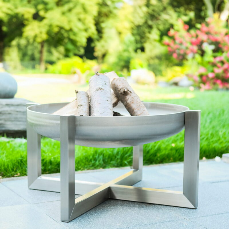 Personalisierte Designer Edelstahl Feuerschale "Exzentrik" - ideal als Geschenk – Bild 16