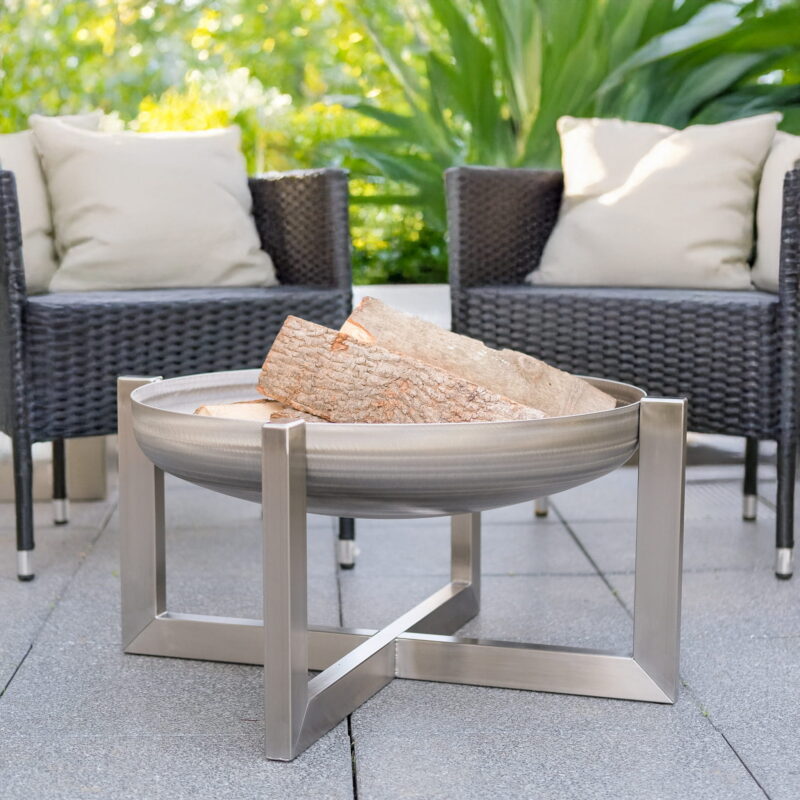 Designer Edelstahl Feuertonne "Exzentrik" – Bild 8