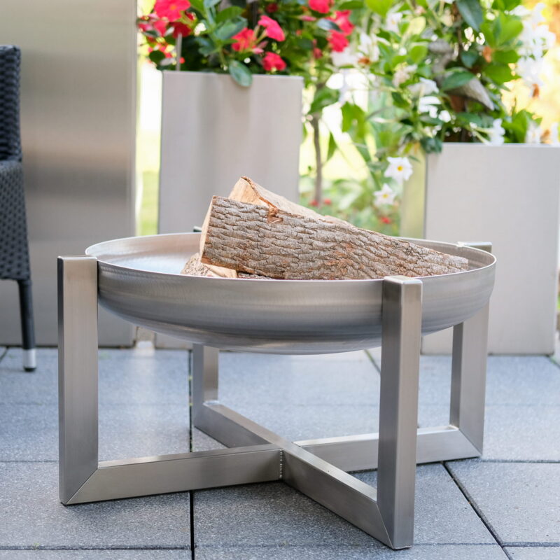 Designer Edelstahl Feuertonne "Exzentrik" – Bild 10