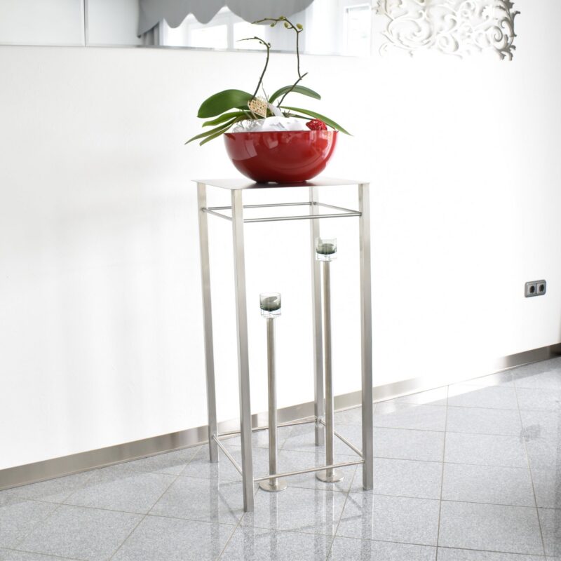 Table d'appoint en acier inoxydable