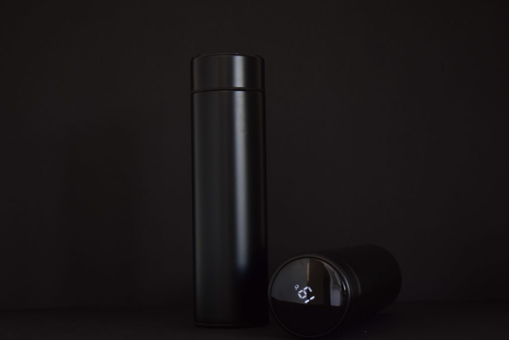 Di&Gi Thermoflasche Edelstahl 500 Ml – Doppelwandig Isoliert | Hält Getränke 12h Heiß / 24h Kalt | Holzmuster Design