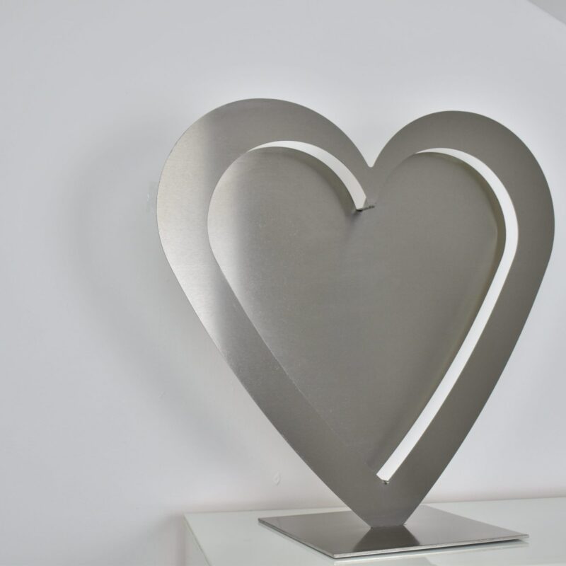 Designer Edelstahl Herz Skulptur Deko – Bild 6