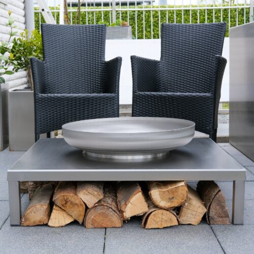 Designer Edelstahl Feuerschale "Lounge" – Bild 4