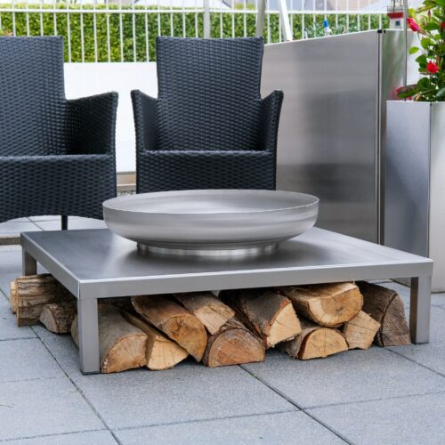 Designer Edelstahl Feuerschale "Lounge" – Bild 5