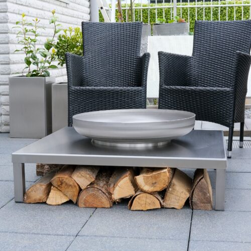 Designer Edelstahl Feuerschale "Lounge" – Bild 6