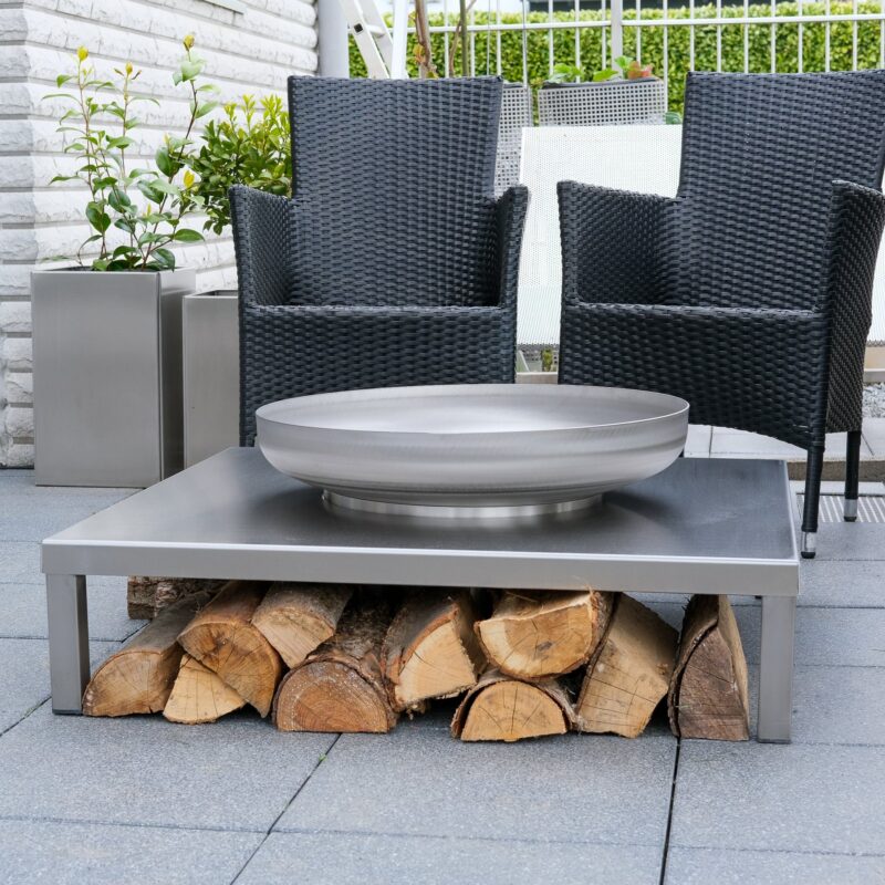 Designer stainless steel fire bowl "Lounge" - Image 6
