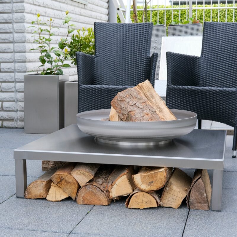 Designer stainless steel fire bowl "Lounge" - Image 3