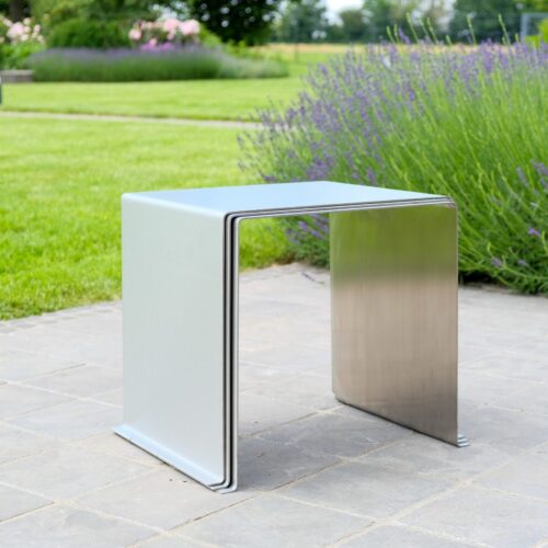 Stainless Steel Stool &amp; Side Table "U-Shape" Designer Ambiente – Image 2
