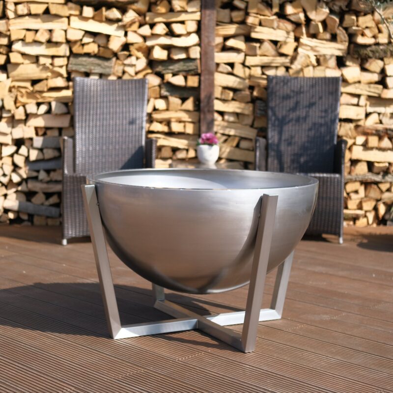 Designer Edelstahl Feuerschale "Prestige"