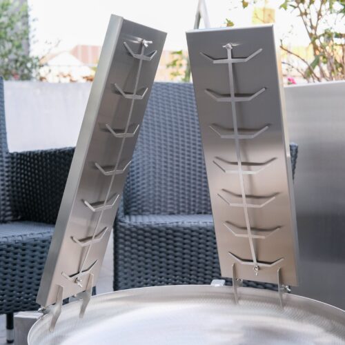 Stainless steel flame-grilled salmon board, set of 2 (50x15 cm) – Image 2