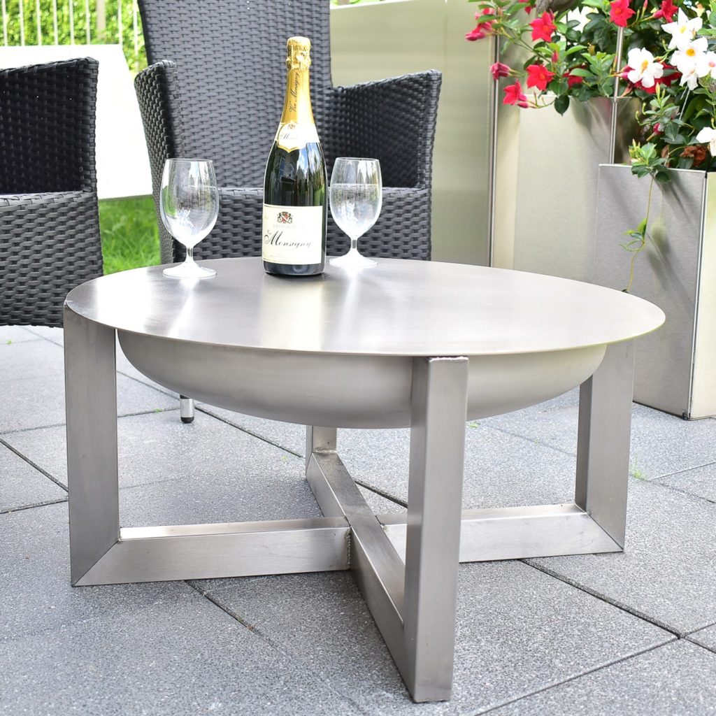 Stahlkunst Feuerschale Edelstahl - Designer Feuerschale Exzentrik