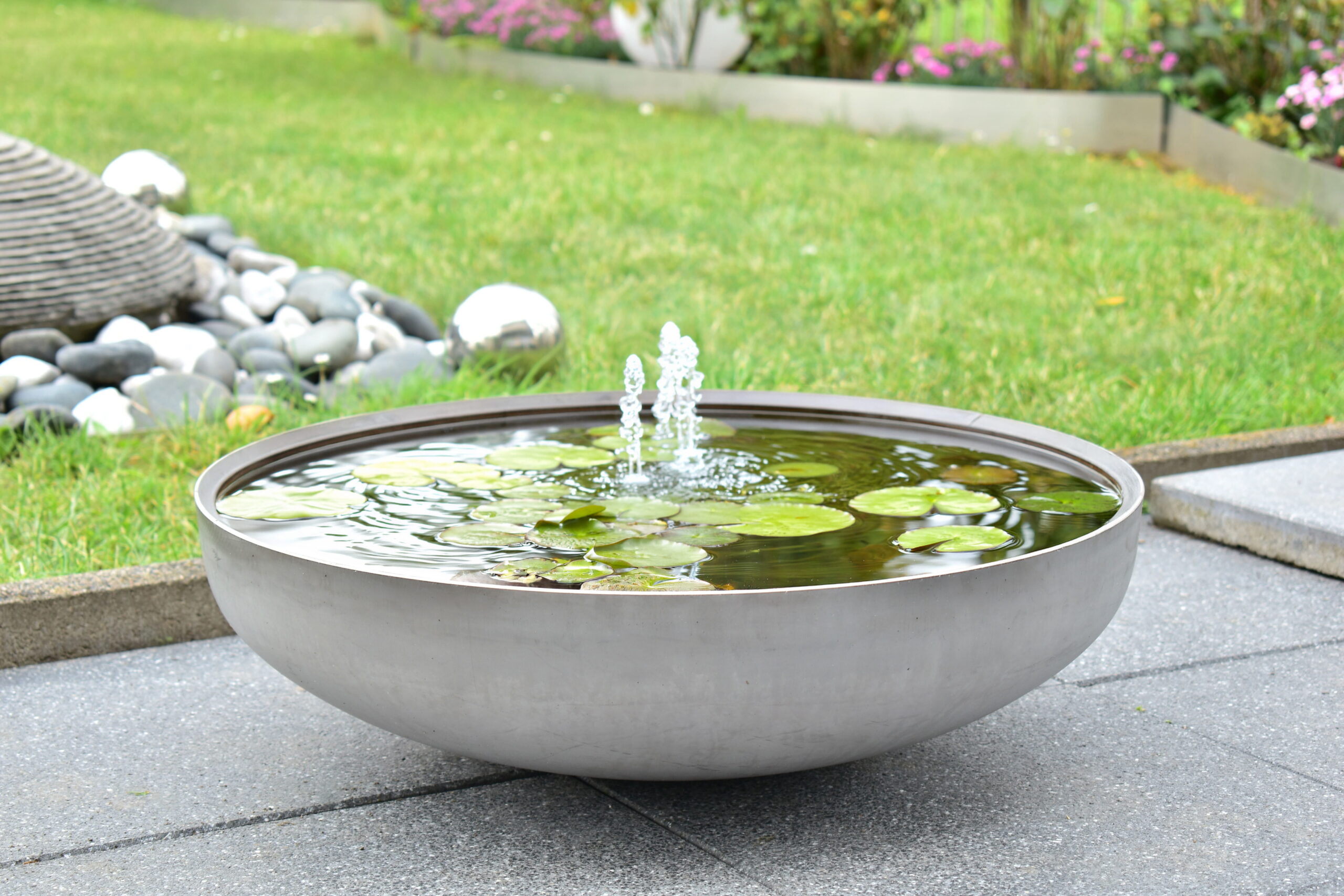 Edelstahl Wasserschale "Garda" Miniteich 60/80/100 cm