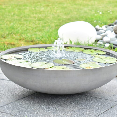 Edelstahl Wasserschale "Garda" Miniteich 60/80/100 cm – Bild 2
