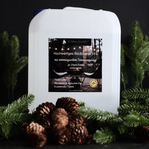 10 Liter Premium Bioethanol mit romantischem Tannenzapfenduft