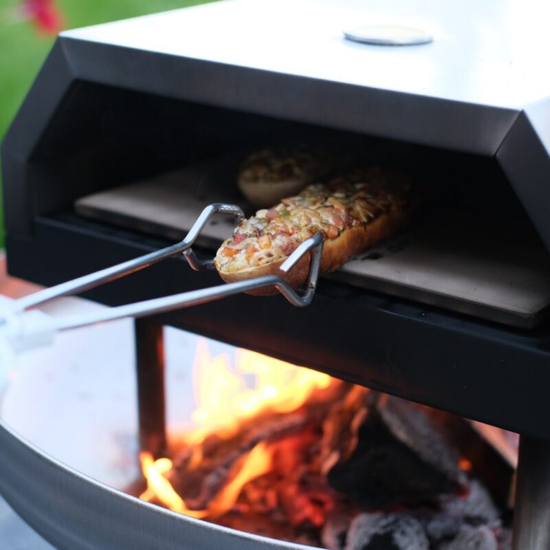 Edelstahl Pizzaofen mit Design Feuerschale "Exzentrik" – Bild 2