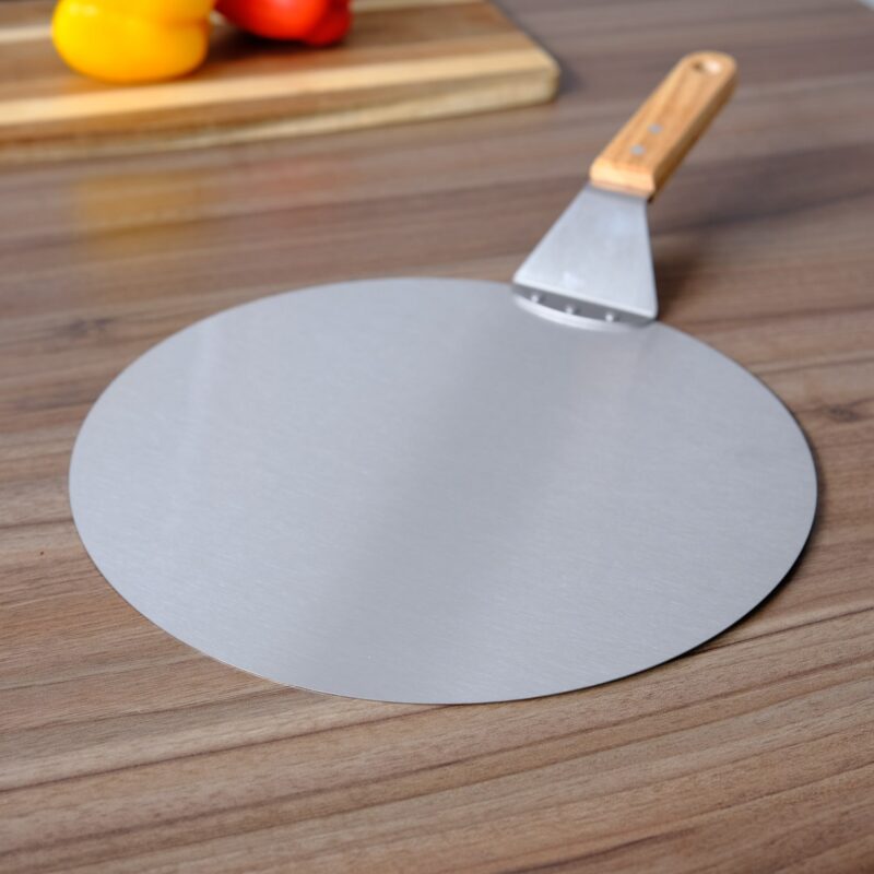Edelstahl Pizzaschaufel mit Holzgriff