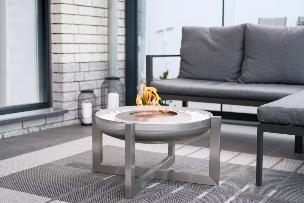 Tisch-Kamin Aus Edelstahl 27x16cm – Dekorativer Mini Feuerstelle Indoor & Outdoor