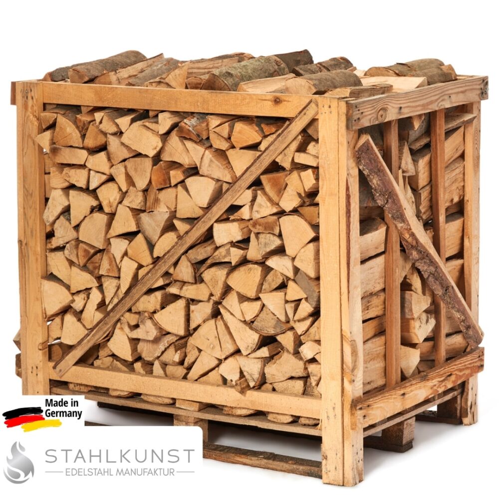 Trockene 1 RM-Palette Brennholz Buche aus deutschen Wäldern