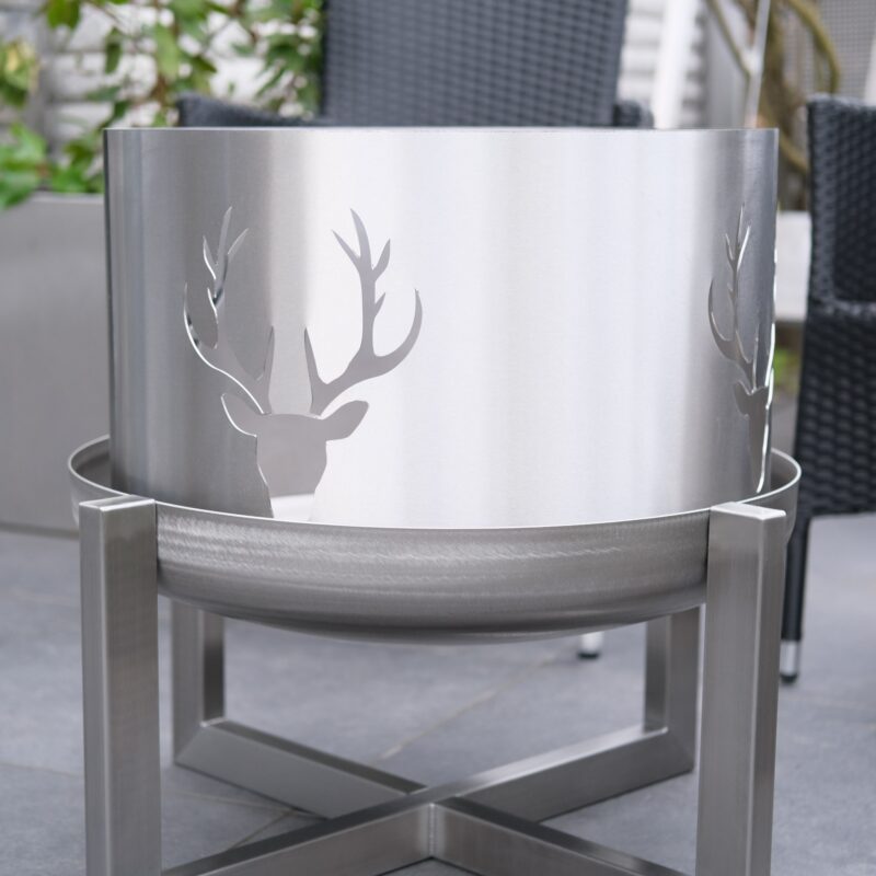 Designer Edelstahl Feuertonne "Exzentrik" – Bild 2