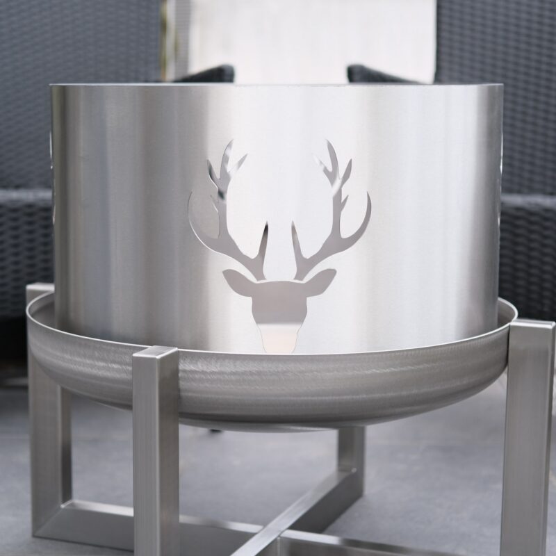 Designer Edelstahl Feuertonne "Exzentrik" – Bild 4