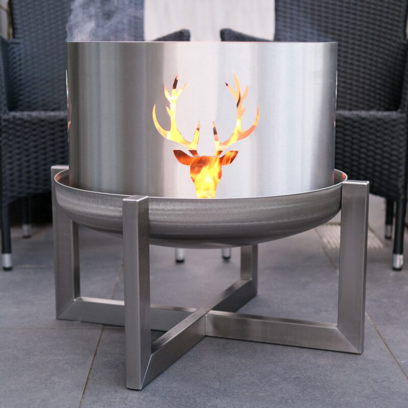 Edelstahl Flammenring