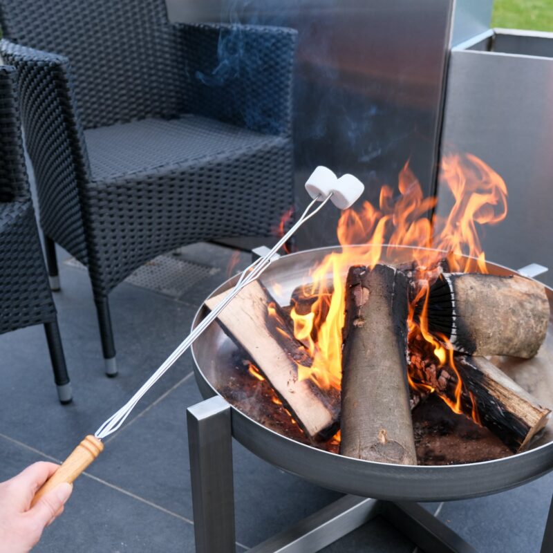 4x roestvrijstalen marshmallowspiesjes - afbeelding 2