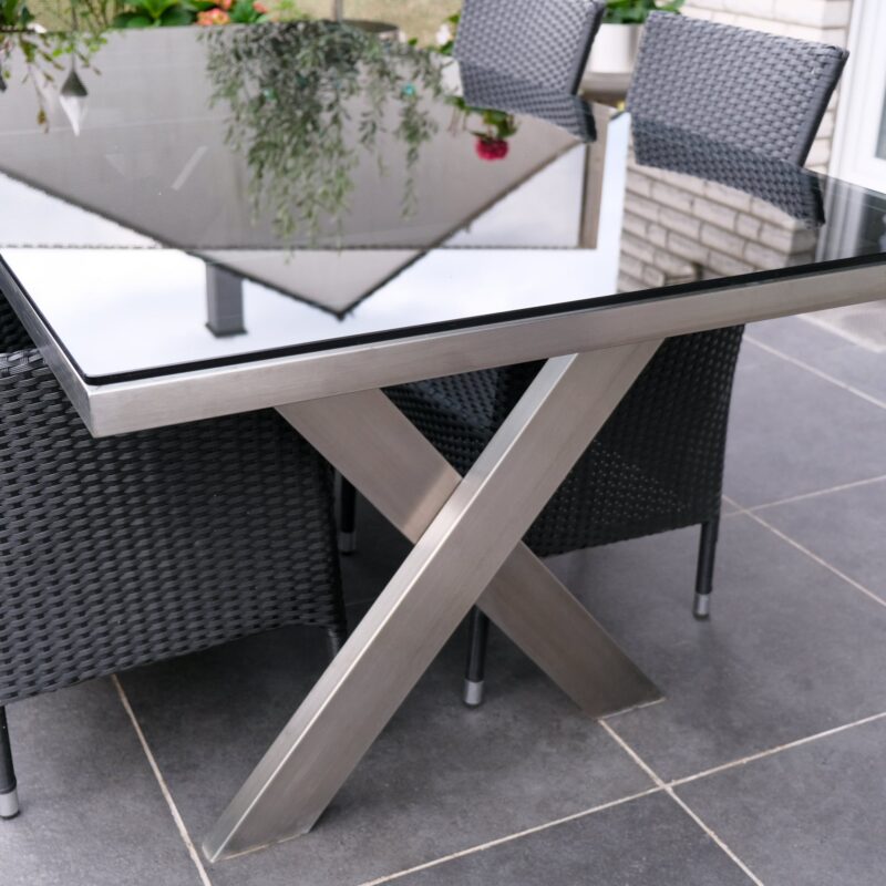 Designer stainless steel garden table "Noblesse" - Image 9