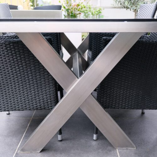 Table de jardin design en acier inoxydable "Noblesse" - Image 5