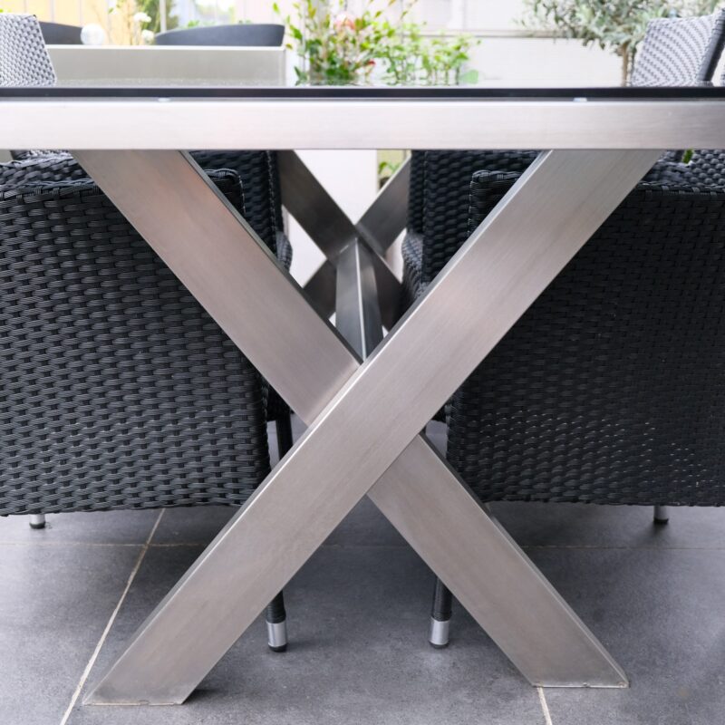 Designer stainless steel garden table "Noblesse" - Image 5
