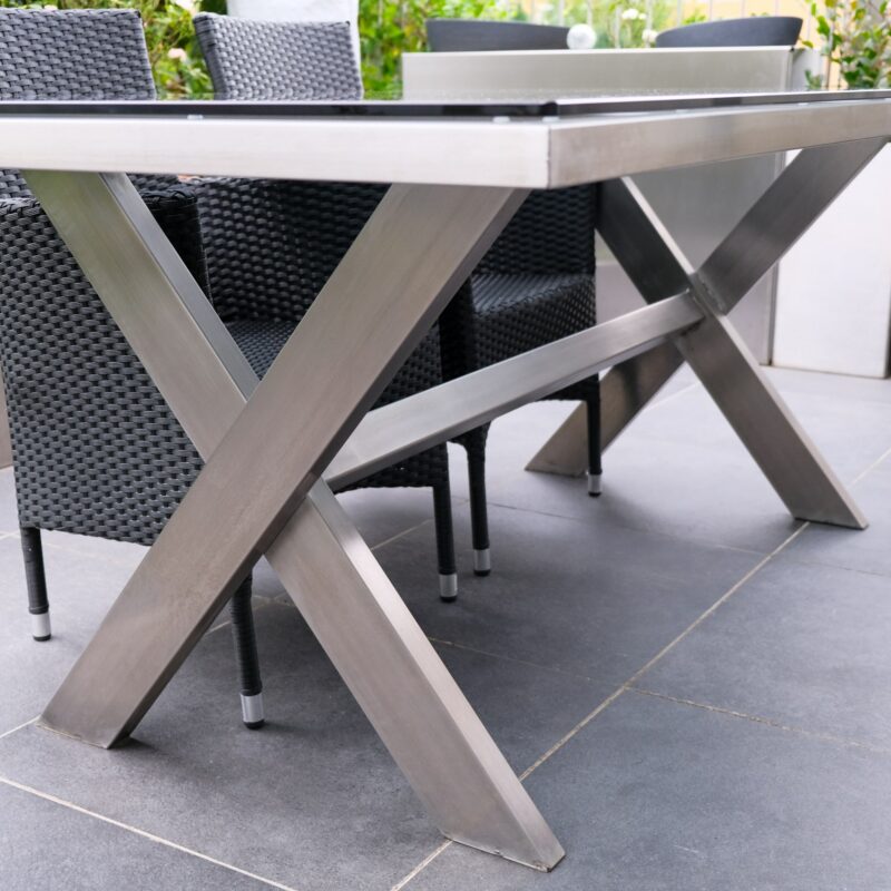 Designer stainless steel garden table "Noblesse" - Image 6