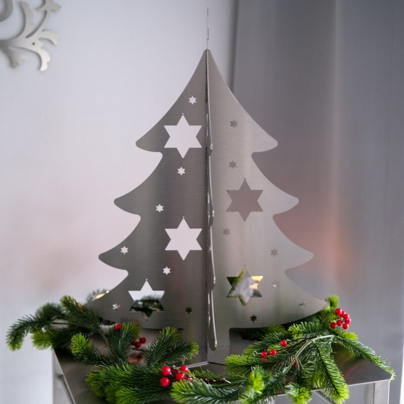Edelstahl Weihnachtsbaum (45x45x57 cm) – Bild 3