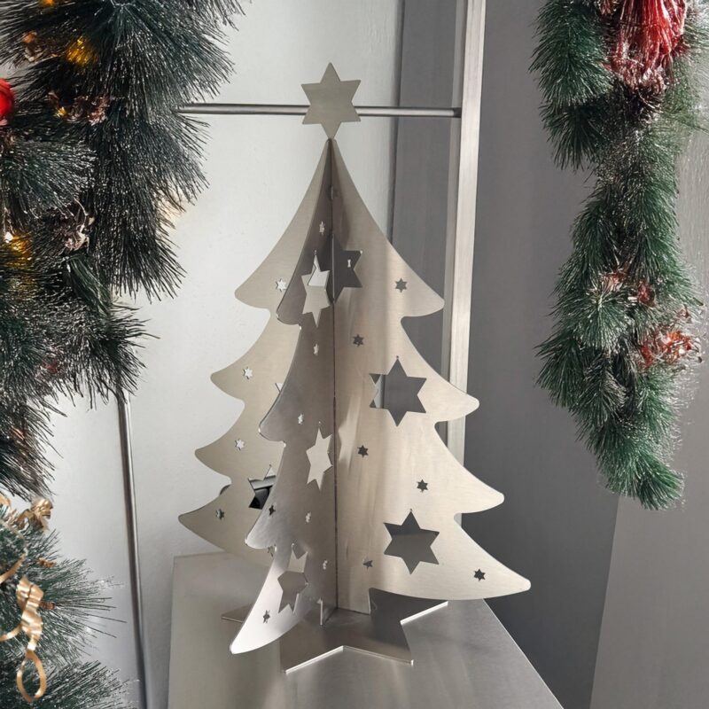 Edelstahl Weihnachtsbaum (45x45x57 cm) – Bild 8
