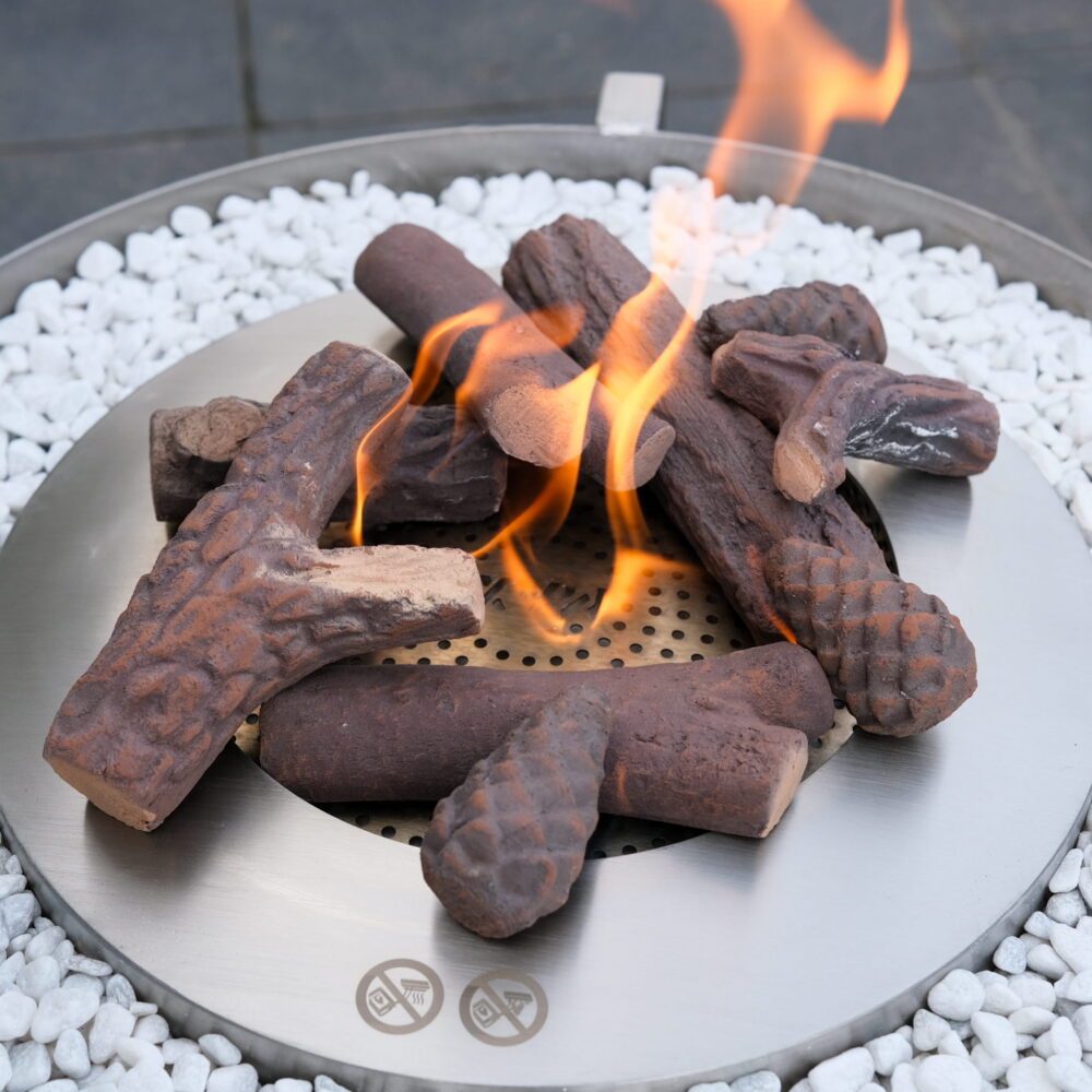 Set 9-teilig Keramikholz Deko