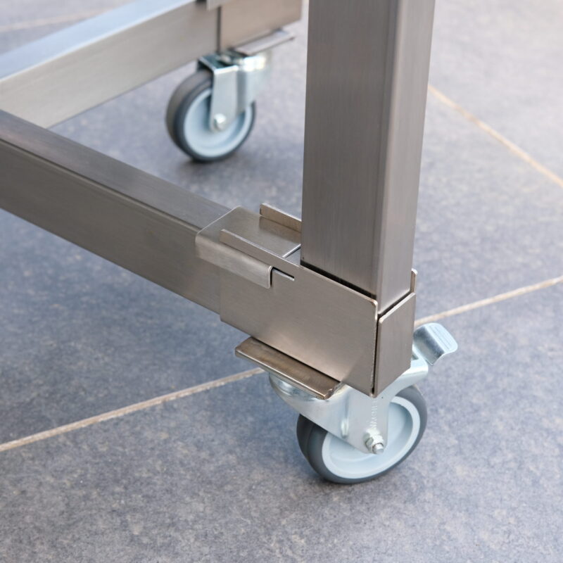 Edelstahl Rollensystem mit Basisrahmen (flexibel abnehmbar) – Bild 5