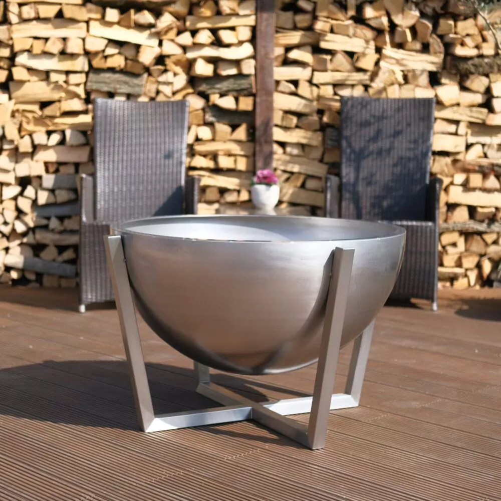 Designer Edelstahl Feuerschale "Prestige"