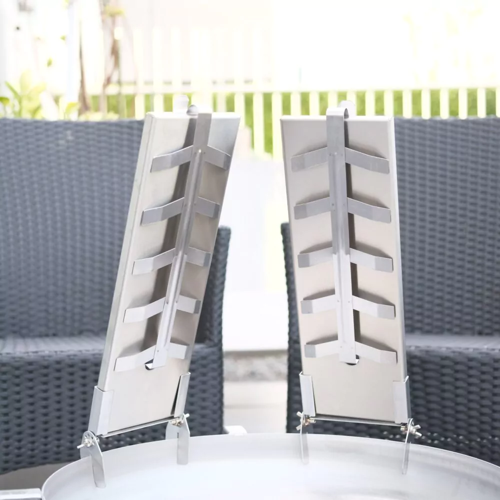 Edelstahl Flammlachsbrett 2er Set