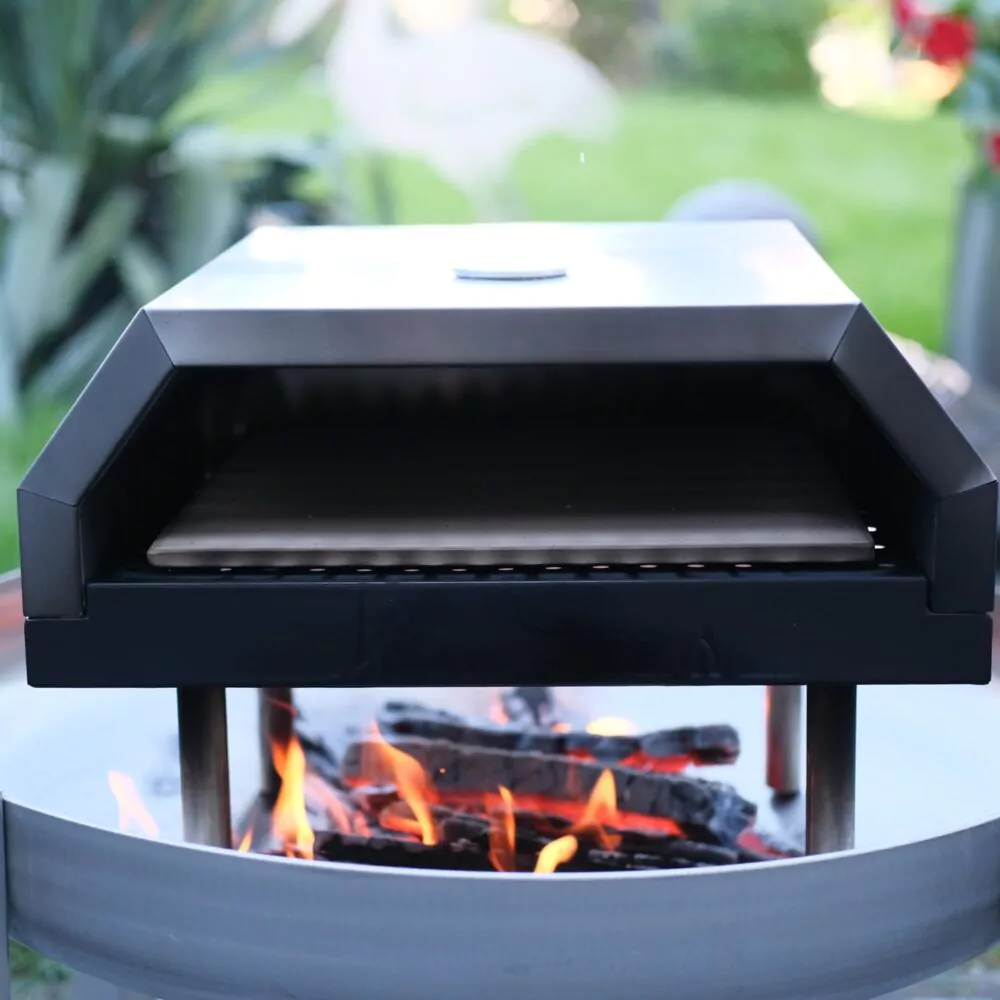 Edelstahl Pizzaofen für Feuerschalen